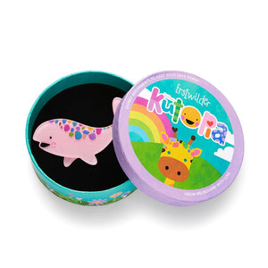 Winnie The Whale Brooch  -  Erstwilder  -  Quirky Resin and Enamel Accessories