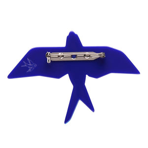 The Singing Swallow Brooch  -  Erstwilder  -  Quirky Resin and Enamel Accessories