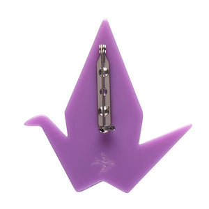 The Fortunate Crane Brooch  -  Erstwilder  -  Quirky Resin and Enamel Accessories
