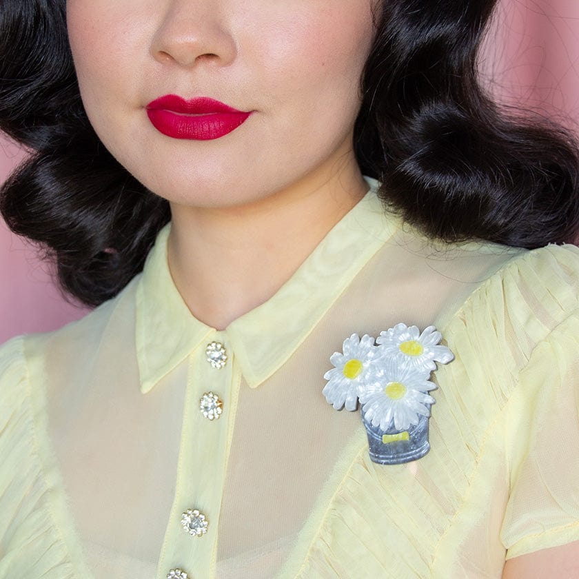 Day's Eye Brooch  -  Erstwilder  -  Quirky Resin and Enamel Accessories