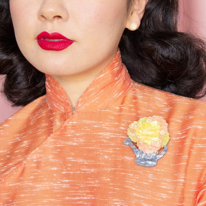 Herb of the Sun Brooch  -  Erstwilder  -  Quirky Resin and Enamel Accessories