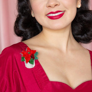 Flower of the Holy Night Brooch  -  Erstwilder  -  Quirky Resin and Enamel Accessories