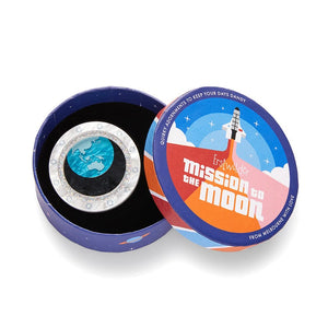 Tiny Blue Dot Brooch  -  Erstwilder  -  Quirky Resin and Enamel Accessories