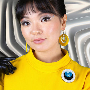 Tiny Blue Dot Brooch  -  Erstwilder  -  Quirky Resin and Enamel Accessories