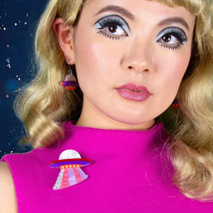 Beam Me Up Brooch  -  Erstwilder  -  Quirky Resin and Enamel Accessories