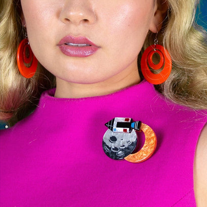 Gravity Defiance Brooch  -  Erstwilder  -  Quirky Resin and Enamel Accessories