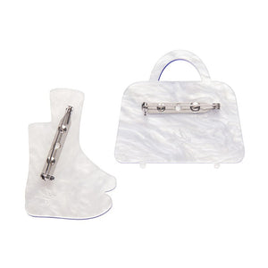 Space Chic Souvenirs Double Brooch  -  Erstwilder  -  Quirky Resin and Enamel Accessories