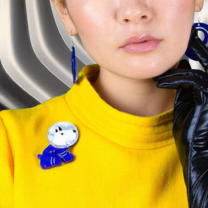 Daring Dogmonaut Brooch  -  Erstwilder  -  Quirky Resin and Enamel Accessories