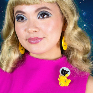 Major Tomcat Brooch  -  Erstwilder  -  Quirky Resin and Enamel Accessories