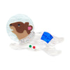 Stout-Hearted Spaceham Brooch  -  Erstwilder  -  Quirky Resin and Enamel Accessories