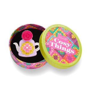 Short, Stout and Cosy Brooch  -  Erstwilder  -  Quirky Resin and Enamel Accessories