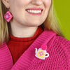 Short, Stout and Cosy Brooch