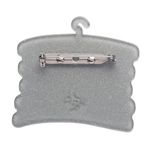 Clothes Hanger Set Brooch  -  Erstwilder  -  Quirky Resin and Enamel Accessories