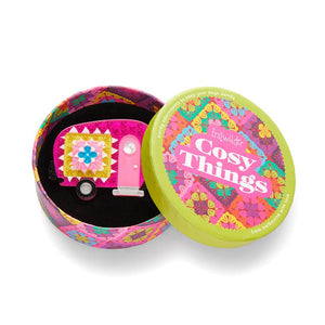Cosiest of Campers Brooch  -  Erstwilder  -  Quirky Resin and Enamel Accessories