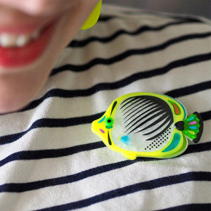 The Bedazzling Butterflyfish Brooch  -  Erstwilder  -  Quirky Resin and Enamel Accessories