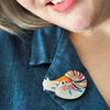 The Cryptic Chambered Nautilus Brooch  -  Erstwilder  -  Quirky Resin and Enamel Accessories