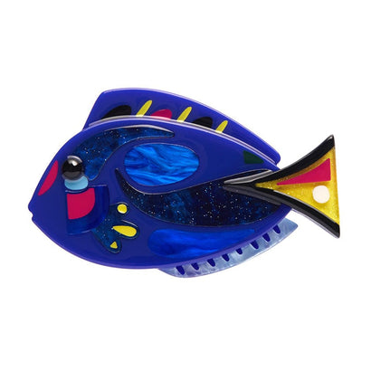 The Sartorial Surgeon Fish Brooch  -  Erstwilder  -  Quirky Resin and Enamel Accessories