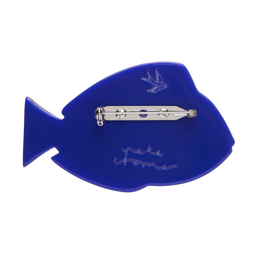 The Sartorial Surgeon Fish Brooch  -  Erstwilder  -  Quirky Resin and Enamel Accessories