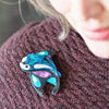 The Mercurial Manta Ray Brooch  -  Erstwilder  -  Quirky Resin and Enamel Accessories