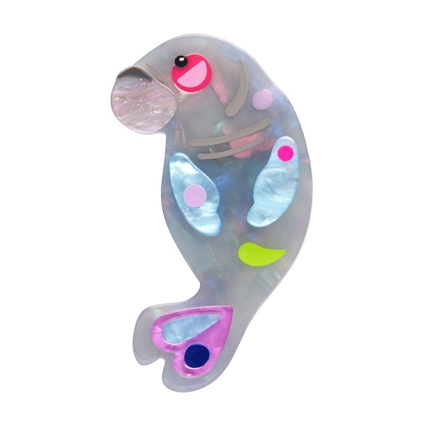 The Dutiful Dugong Brooch  -  Erstwilder  -  Quirky Resin and Enamel Accessories
