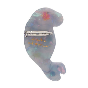 The Dutiful Dugong Brooch  -  Erstwilder  -  Quirky Resin and Enamel Accessories