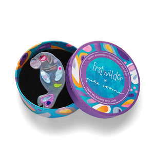 The Dutiful Dugong Brooch  -  Erstwilder  -  Quirky Resin and Enamel Accessories
