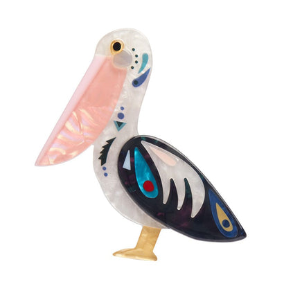The Perceptive Pelican Brooch  -  Erstwilder  -  Quirky Resin and Enamel Accessories