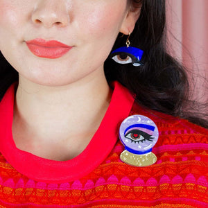 Keen-Eyed Insight Brooch  -  Erstwilder  -  Quirky Resin and Enamel Accessories
