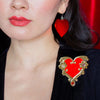 Love or Narcissism Brooch  -  Erstwilder  -  Quirky Resin and Enamel Accessories