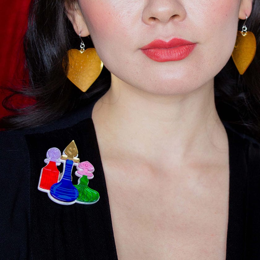 Under the Influence Brooch  -  Erstwilder  -  Quirky Resin and Enamel Accessories