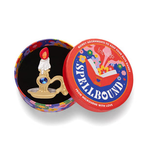 Curse the Darkness Brooch  -  Erstwilder  -  Quirky Resin and Enamel Accessories