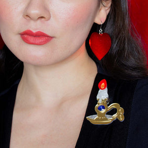 Curse the Darkness Brooch  -  Erstwilder  -  Quirky Resin and Enamel Accessories