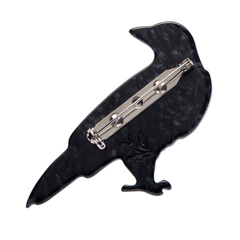 Black as Night Brooch  -  Erstwilder  -  Quirky Resin and Enamel Accessories