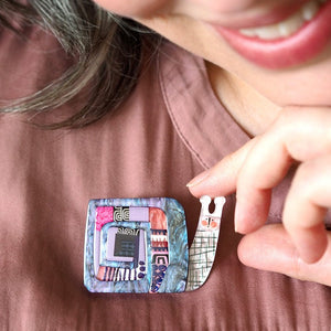 A Snail Named Whoosh Brooch  -  Erstwilder  -  Quirky Resin and Enamel Accessories