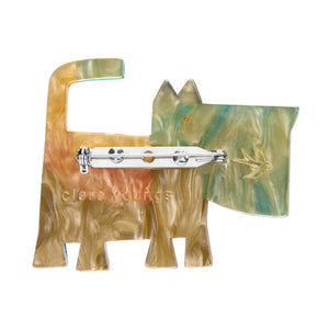 A Scottie Named Woof Brooch  -  Erstwilder  -  Quirky Resin and Enamel Accessories