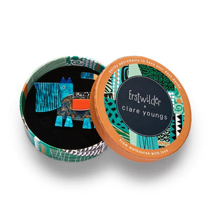 A Scottie Named Woof Brooch  -  Erstwilder  -  Quirky Resin and Enamel Accessories