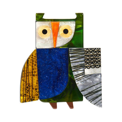 An Owl Named Hoot Brooch  -  Erstwilder  -  Quirky Resin and Enamel Accessories