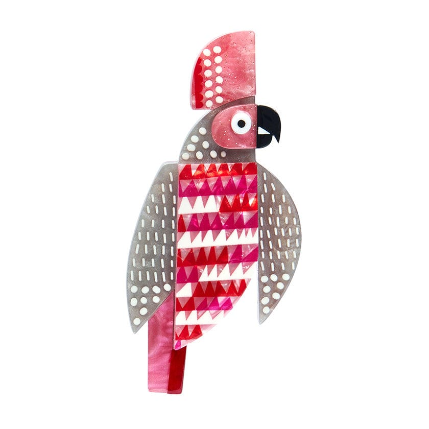 A Cockatoo Named Squawk Brooch  -  Erstwilder  -  Quirky Resin and Enamel Accessories