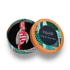 A Cockatoo Named Squawk Brooch  -  Erstwilder  -  Quirky Resin and Enamel Accessories