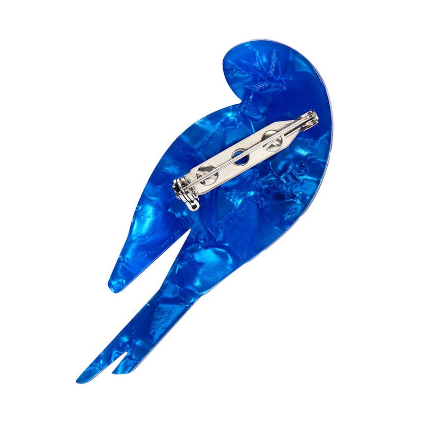 A Budgie Named Chirp Brooch  -  Erstwilder  -  Quirky Resin and Enamel Accessories