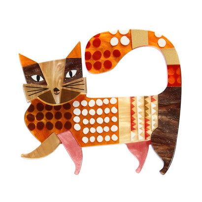 A Cat Named Purr Brooch  -  Erstwilder  -  Quirky Resin and Enamel Accessories