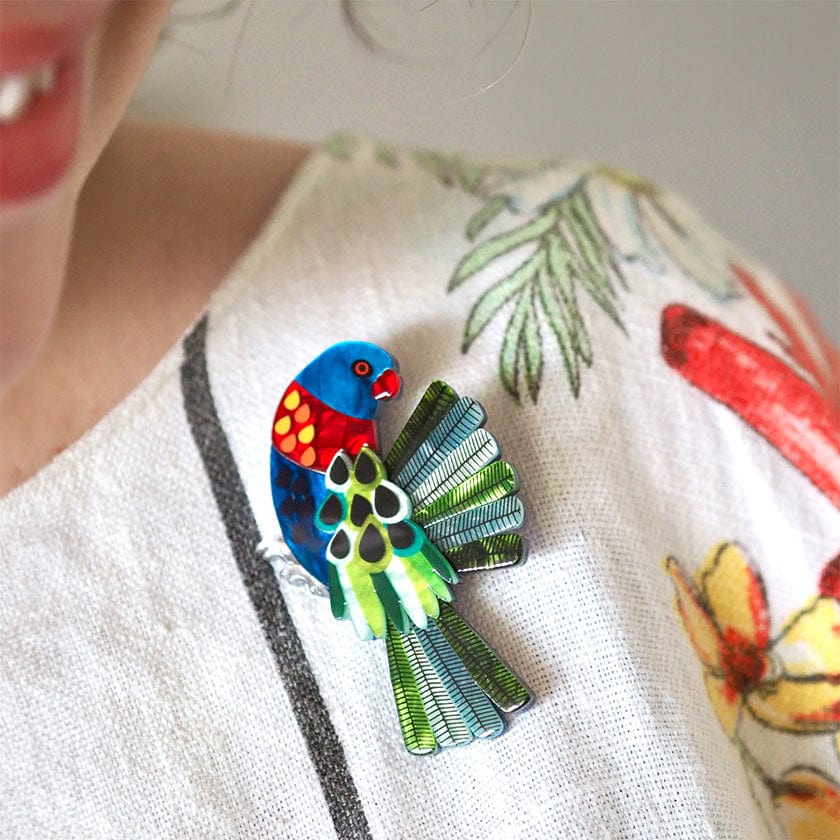 Skittles the Sun Lover Brooch  -  Erstwilder  -  Quirky Resin and Enamel Accessories