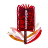 Burgundy Brush Brooch  -  Erstwilder  -  Quirky Resin and Enamel Accessories