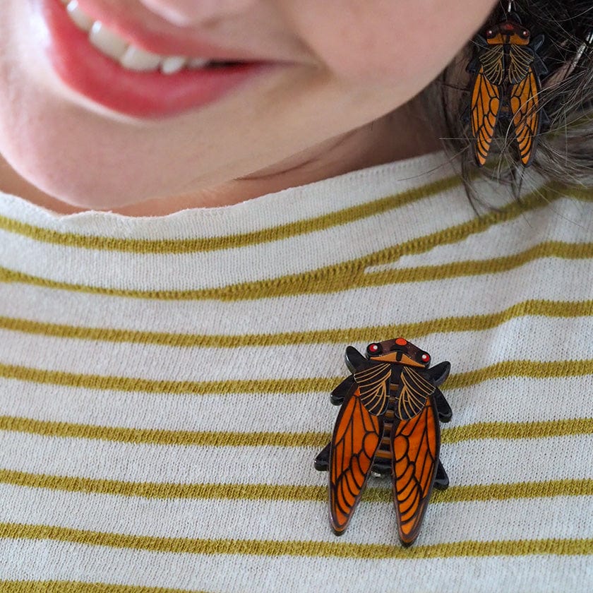 Cicadian Rhythms Brooch  -  Erstwilder  -  Quirky Resin and Enamel Accessories