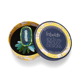 Rhapsody in Blue Brooch  -  Erstwilder  -  Quirky Resin and Enamel Accessories