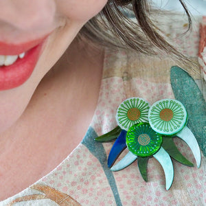 Verdant Green Gum Brooch  -  Erstwilder  -  Quirky Resin and Enamel Accessories