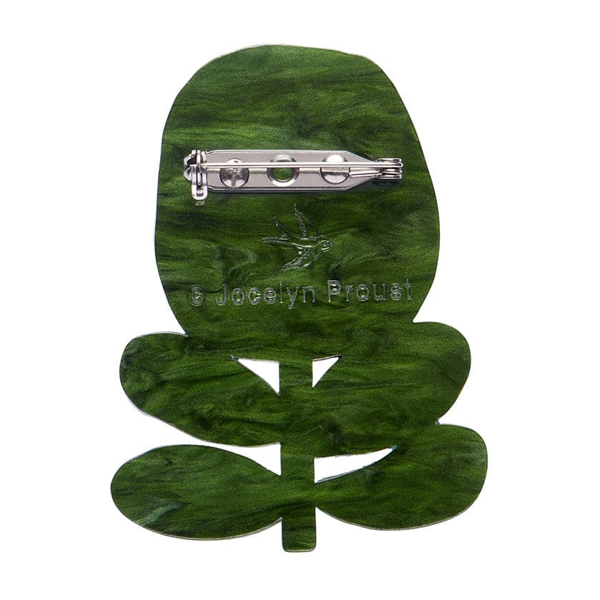 The Colour of Envy Brooch  -  Erstwilder  -  Quirky Resin and Enamel Accessories