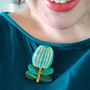 The Colour of Envy Brooch  -  Erstwilder  -  Quirky Resin and Enamel Accessories