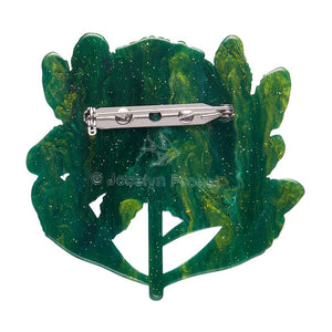 Bridal Gown Botanical Brooch  -  Erstwilder  -  Quirky Resin and Enamel Accessories
