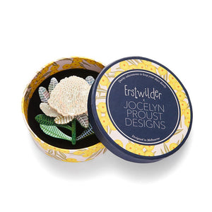 Bridal Gown Botanical Brooch  -  Erstwilder  -  Quirky Resin and Enamel Accessories